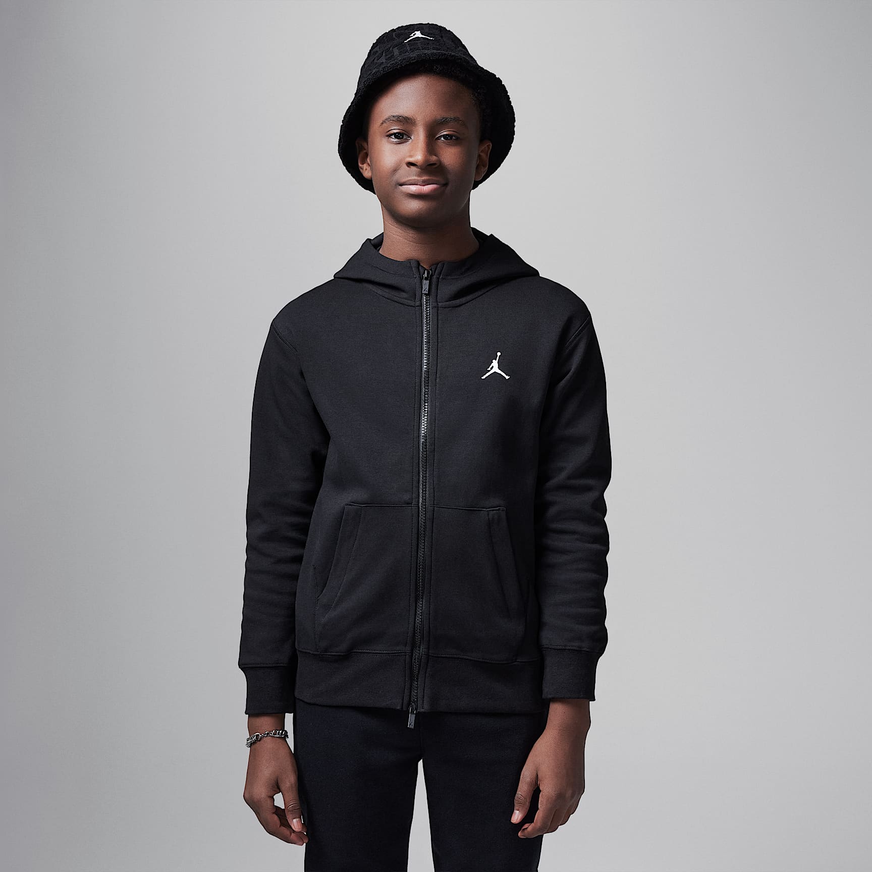 Jordan Dri-FIT Sport Big Kids' Statement Hoop Fleece Full-Zip